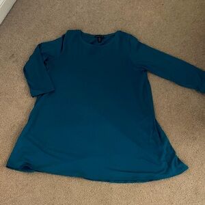 Eileen Fisher Teal Long Sleeve Top